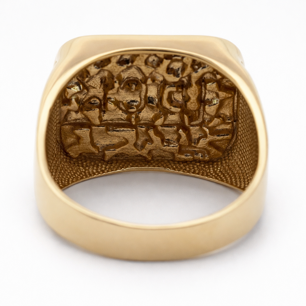 14k Yellow Gold Glock Nugget Ring - Fine Jewelry | Bust Down & Co