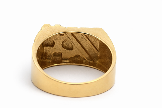 14k Yellow Gold Stylist Nuggets Ring - Fine Jewelry | Bust Down & Co
