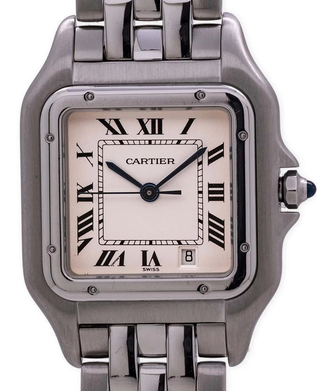 Cartier Panthere White Dial on Stainless Steel Bracelet Ref. 1310