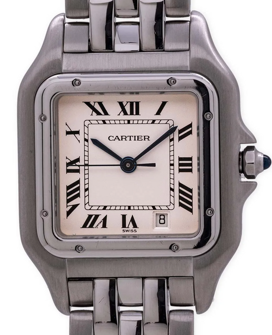 Cartier Panthere White Dial on Stainless Steel Bracelet Ref. 1310