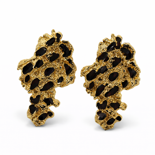14k Yellow Gold Natural Nuggets Earrings - Fine Jewelry | Bust Down & Co