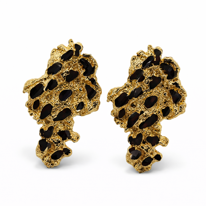 YG 14k 4.0g  Pendientes de pepitas naturales