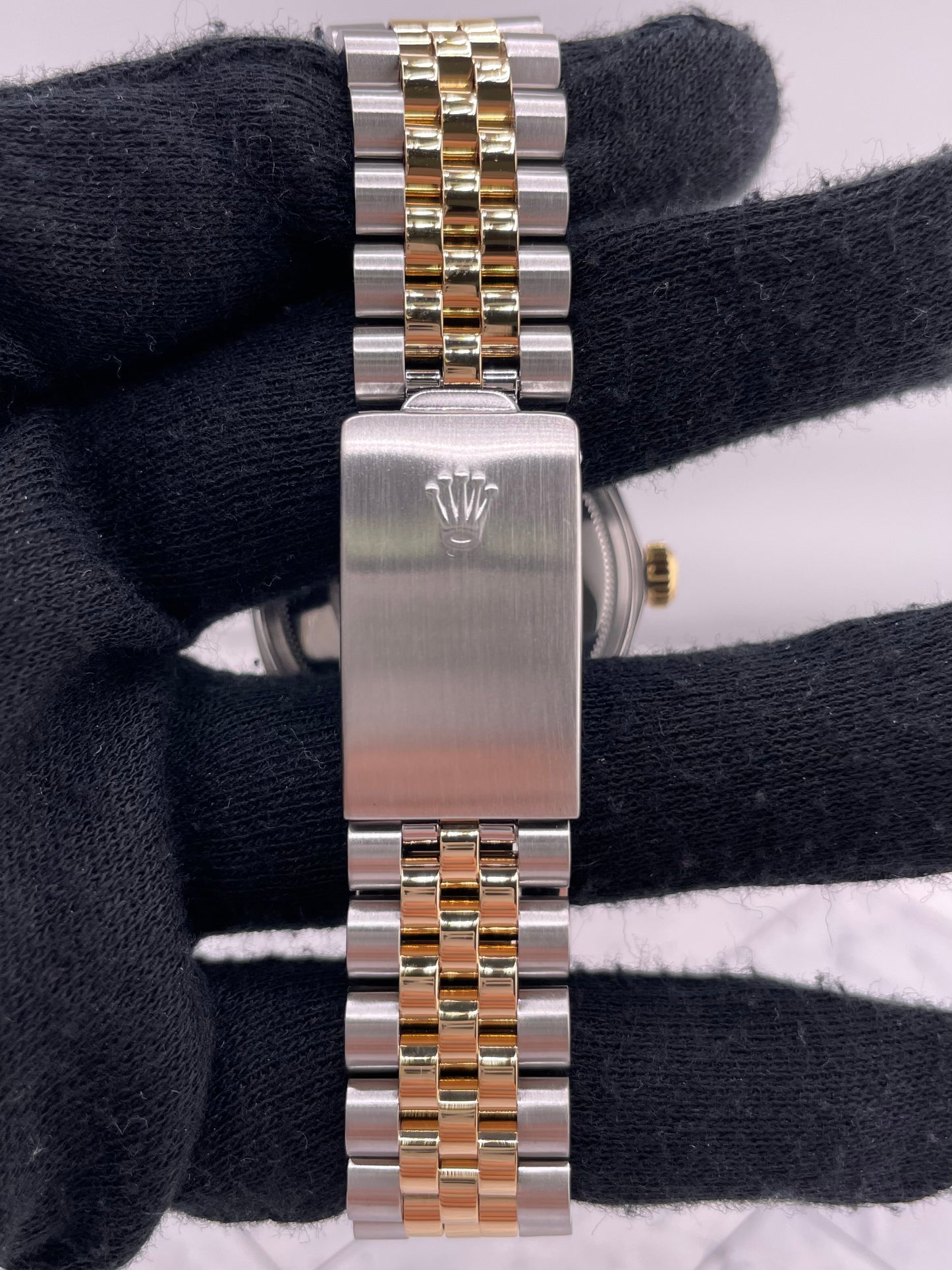 Rolex Datejust Champagne Stick Dial on D Link Jubilee Bracelet Ref. 16013 1987 — view 4