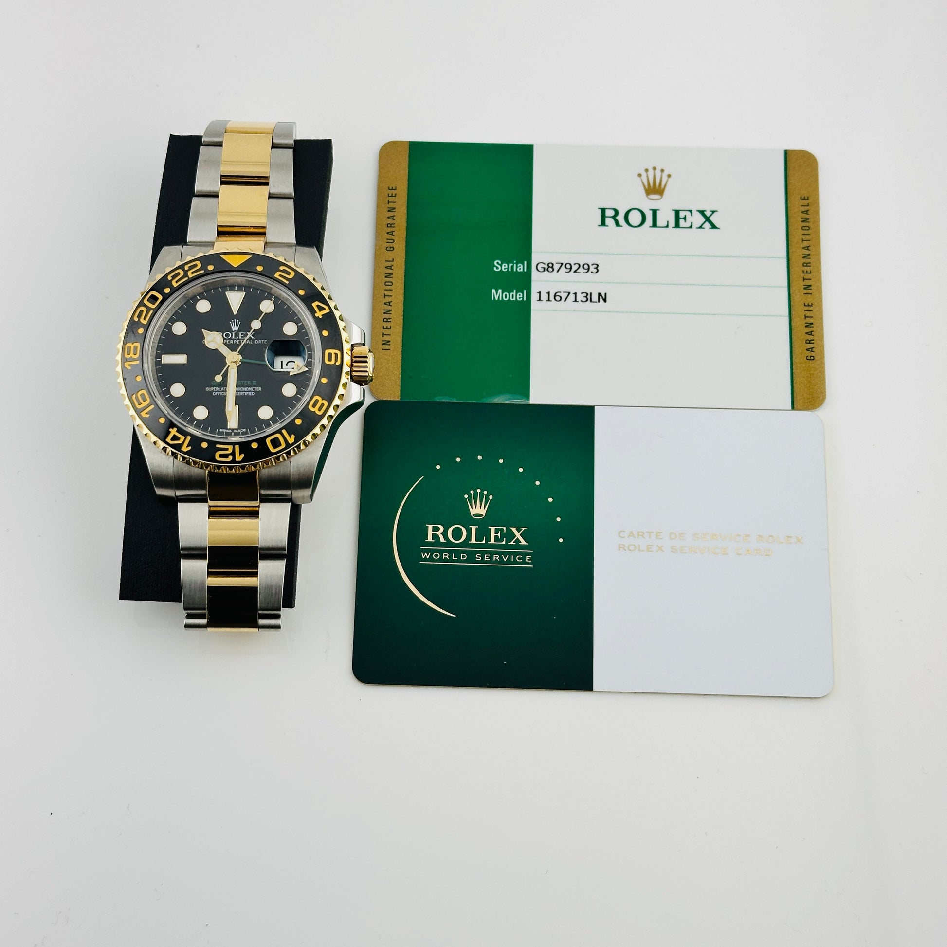 Rolex GMT-Master II Black Dial on Oyster Ref. 116713LN Card 2015 — view 7
