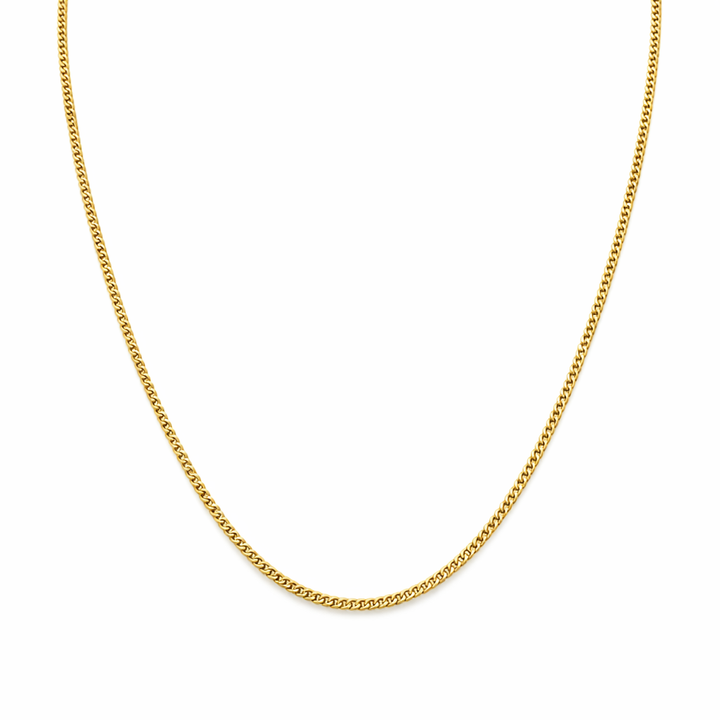 Cadena cubana de 24k en oro amarillo de 11.2g y 20" de largo
