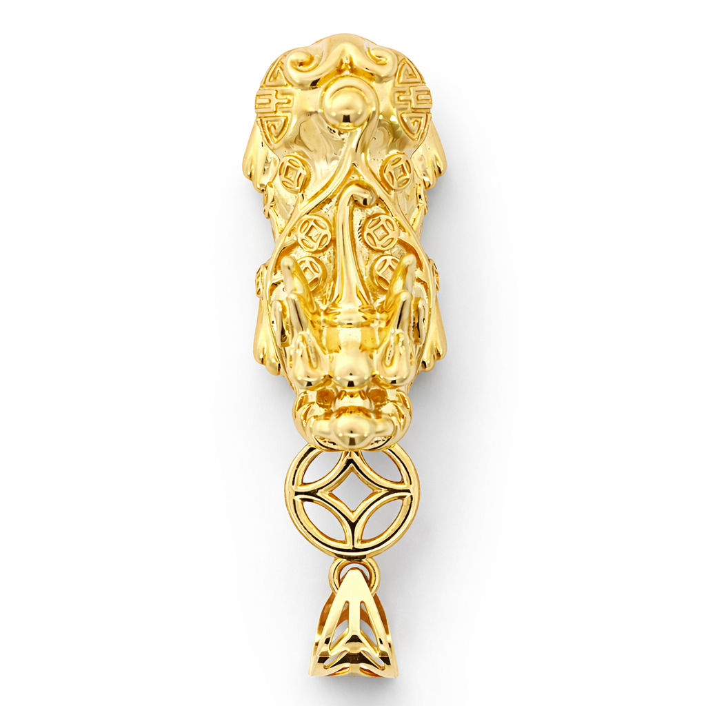 18k Yellow Gold Phu Dog Pendant - Fine Jewelry | Bust Down & Co