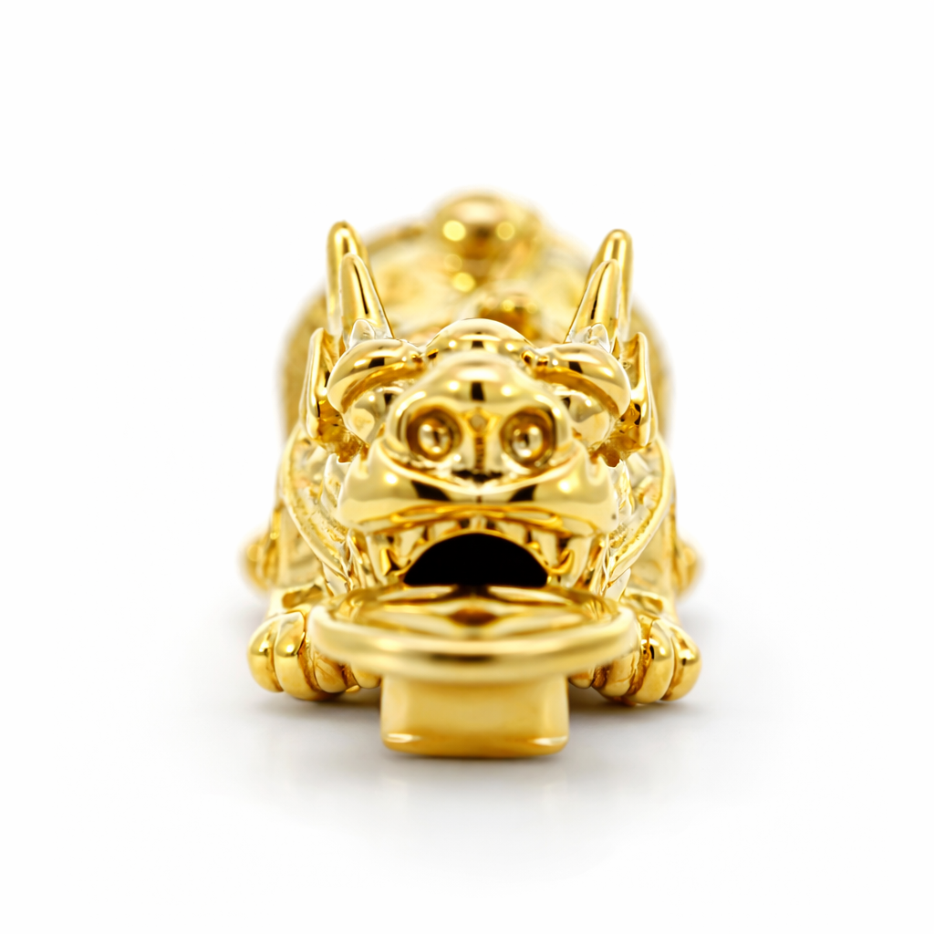 18k Yellow Gold Phu Dog Pendant - Fine Jewelry | Bust Down & Co