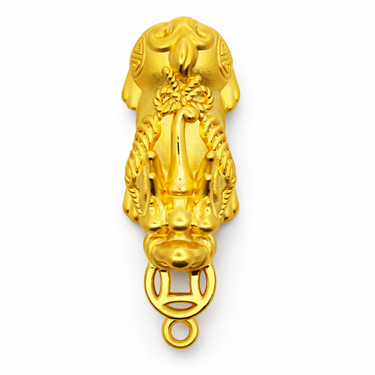24k Yg #980-83 Phu Dog Pendant - Fine Jewelry | Bust Down & Co