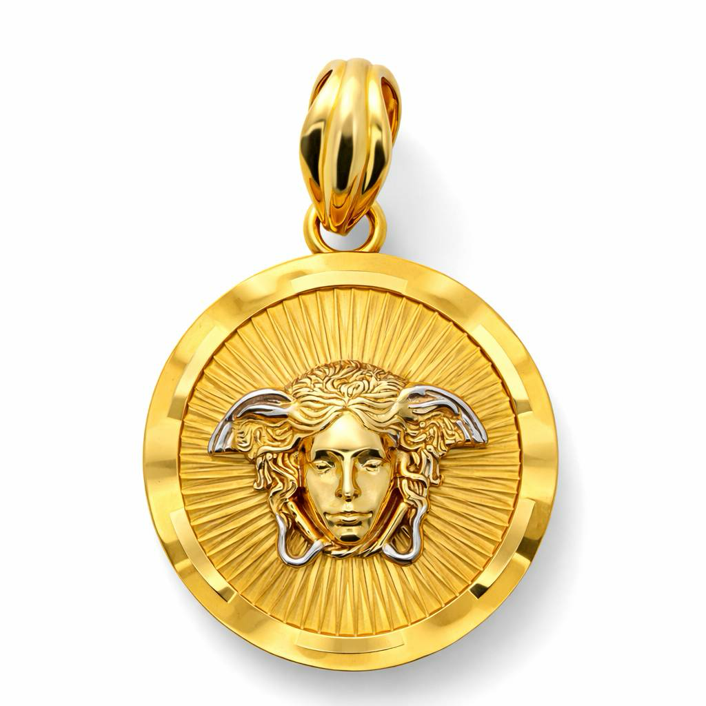 YG WG 14K 4.3g Dije de Jesús de dos tonos