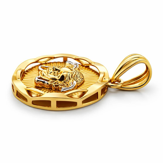 YG WG 14K 4.3g Dije de Jesús de dos tonos