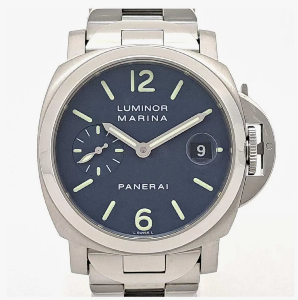 Panerai Luminor Marina Blue Dial on Bracelet Ref. PAM00120 Complete 2005