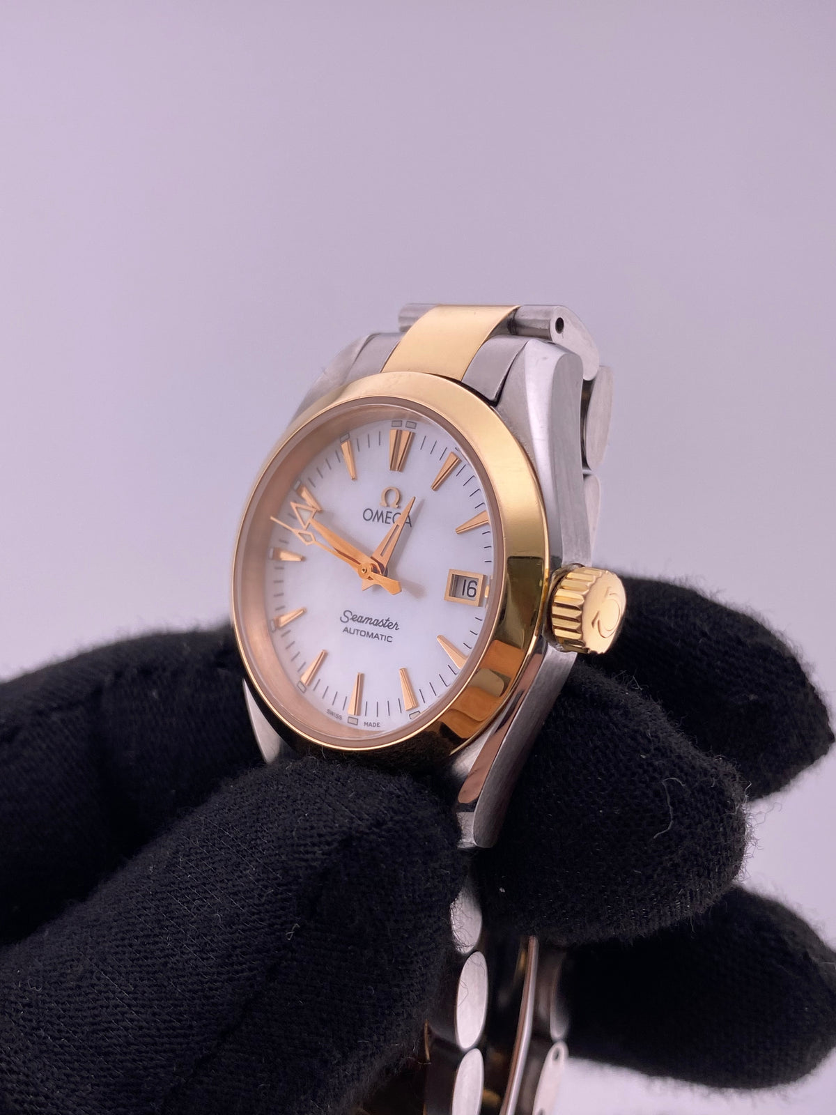 Omega Seamaster White Mop Dial on 2 Tone Ref. 2373.70 Complete 2007 — view 3