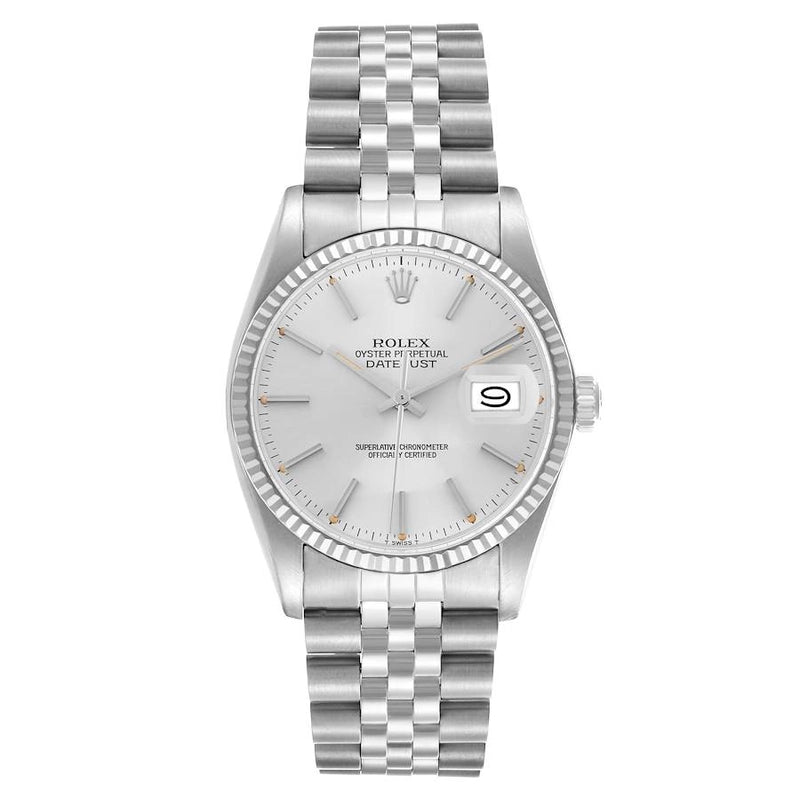 Rolex Datejust Silver Dial on D Link Jubilee Ref 16014