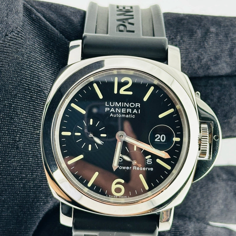 Panerai Luminor Power Reserve Black Dial on Rubber Ref PAM00090 with Papers 2004