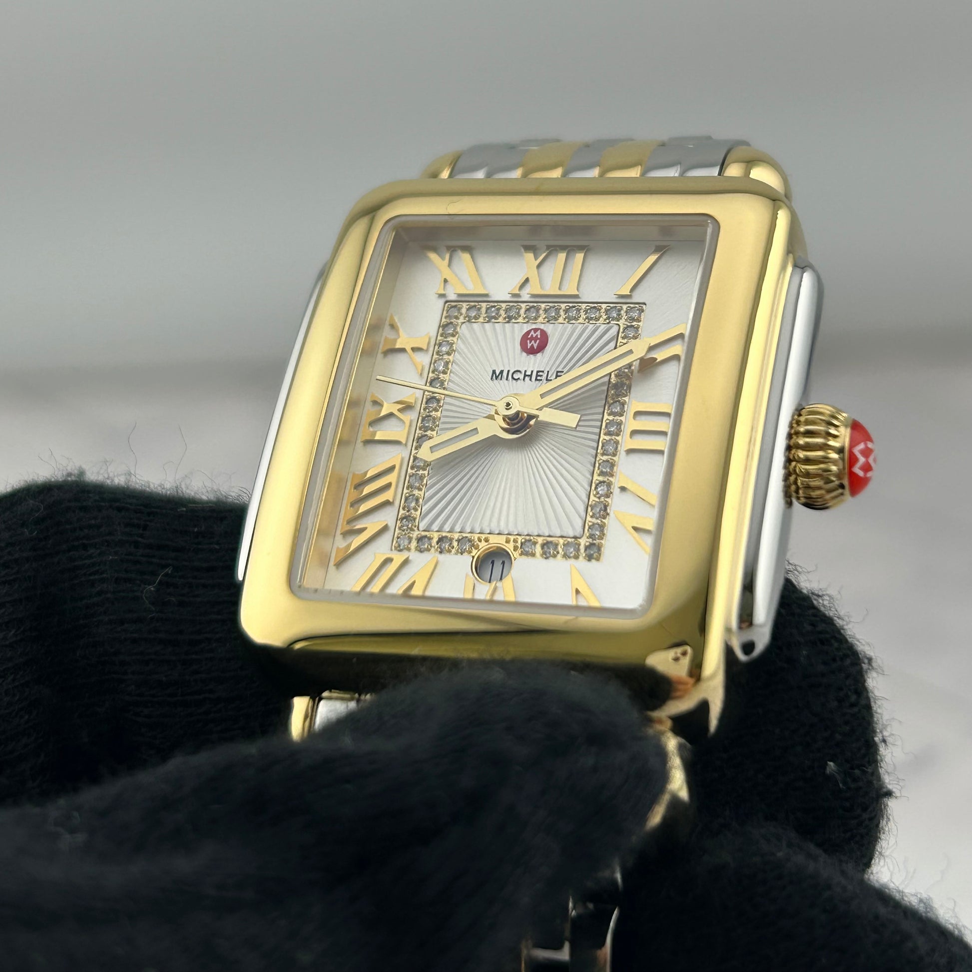 Michele Deco Madison Silver Set With Diamonds Dial Ref. MWW06G000013 Card Open Date — view 3