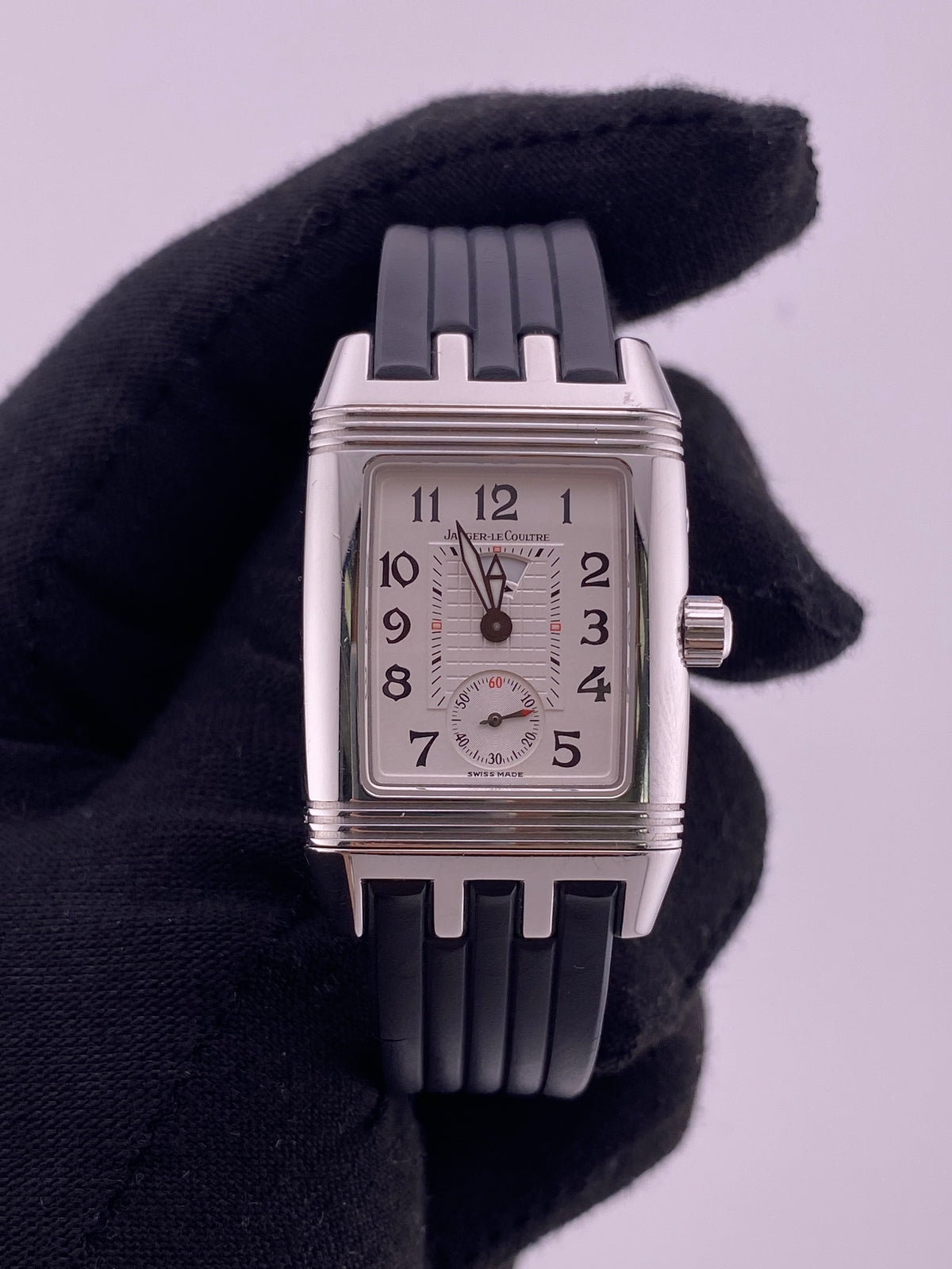 Jaeger Le Coultre Reverso Gran Sport Duetto White Dial on Rubber Strap Ref. 296.8.74/Q2968620 — view 3