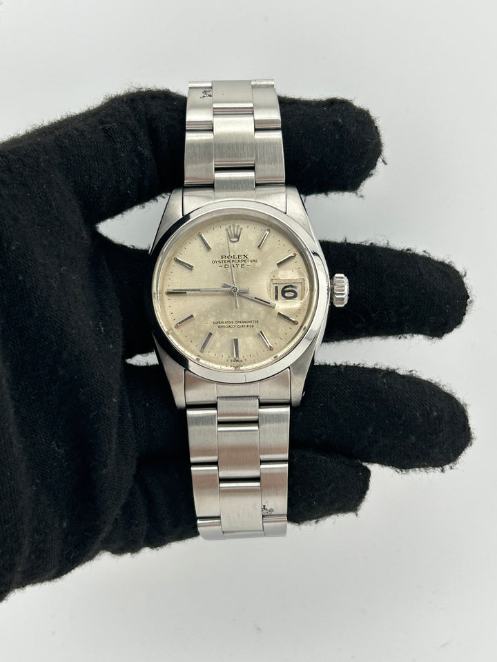 Rolex Oyster Perpetual Date Silver Index Dial on Oyster Steel Bracelet Ref. 1500 1965
