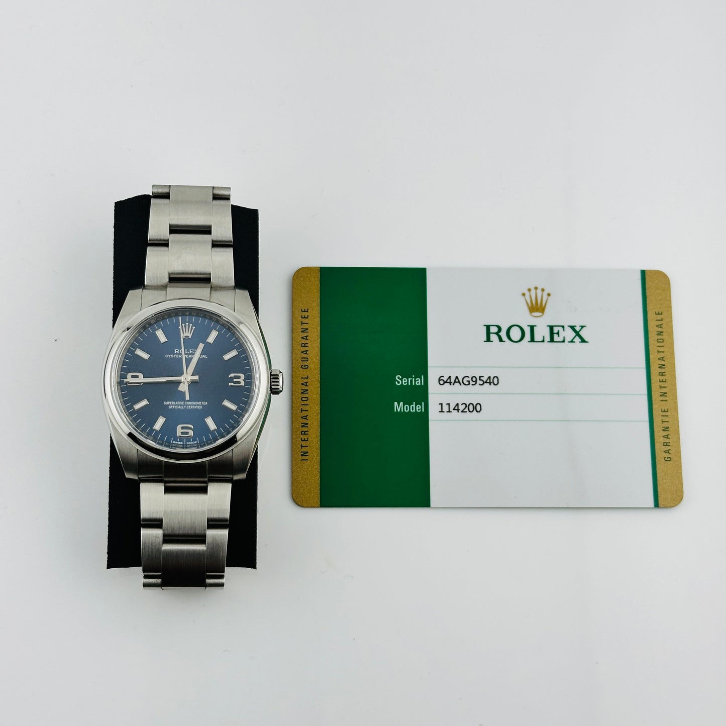 Rolex Oyster Perpetual Blue Dial on Oyster Ref. 114200 Card 2019 — view 6