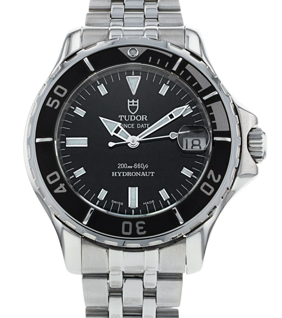 Tudor Prince Date Hydronaut Black Dial on Stainless Steel Bracelet Ref. 85190