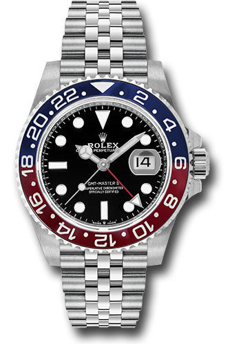 Rolex GMT-Master II Pepsi Black Dial on Jubilee D Link Bracelet Ref. 126710BLRO Card 2021