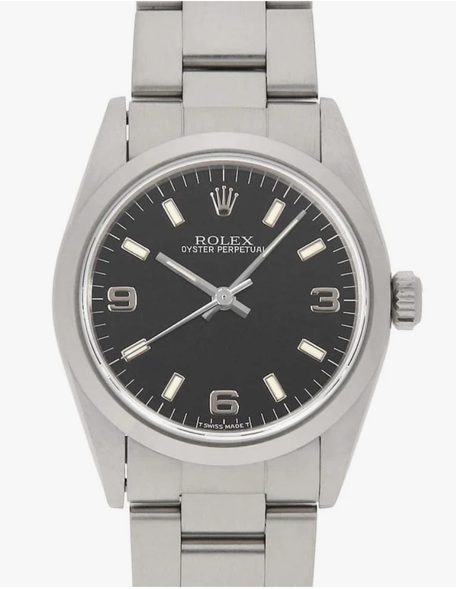 Rolex Oyster Perpetual Black Dial on Oyster Bracelet Ref. 67480 1995