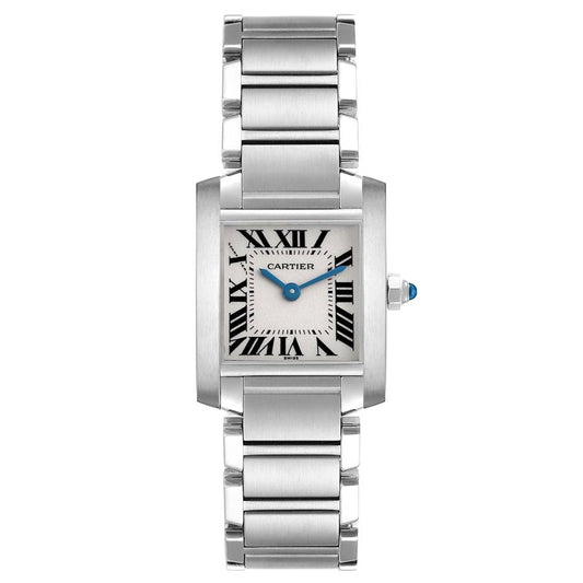 Cartier Tank Francaise White Roman Dial Ref 2300