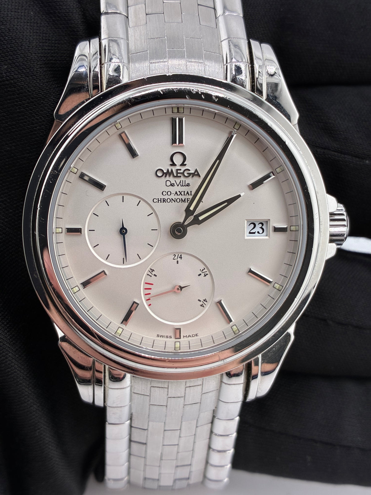 Omega De Ville Prestige White Dial on Stainless Steel Bracelet Ref. 4532.31.00 Card 2008 — view 2