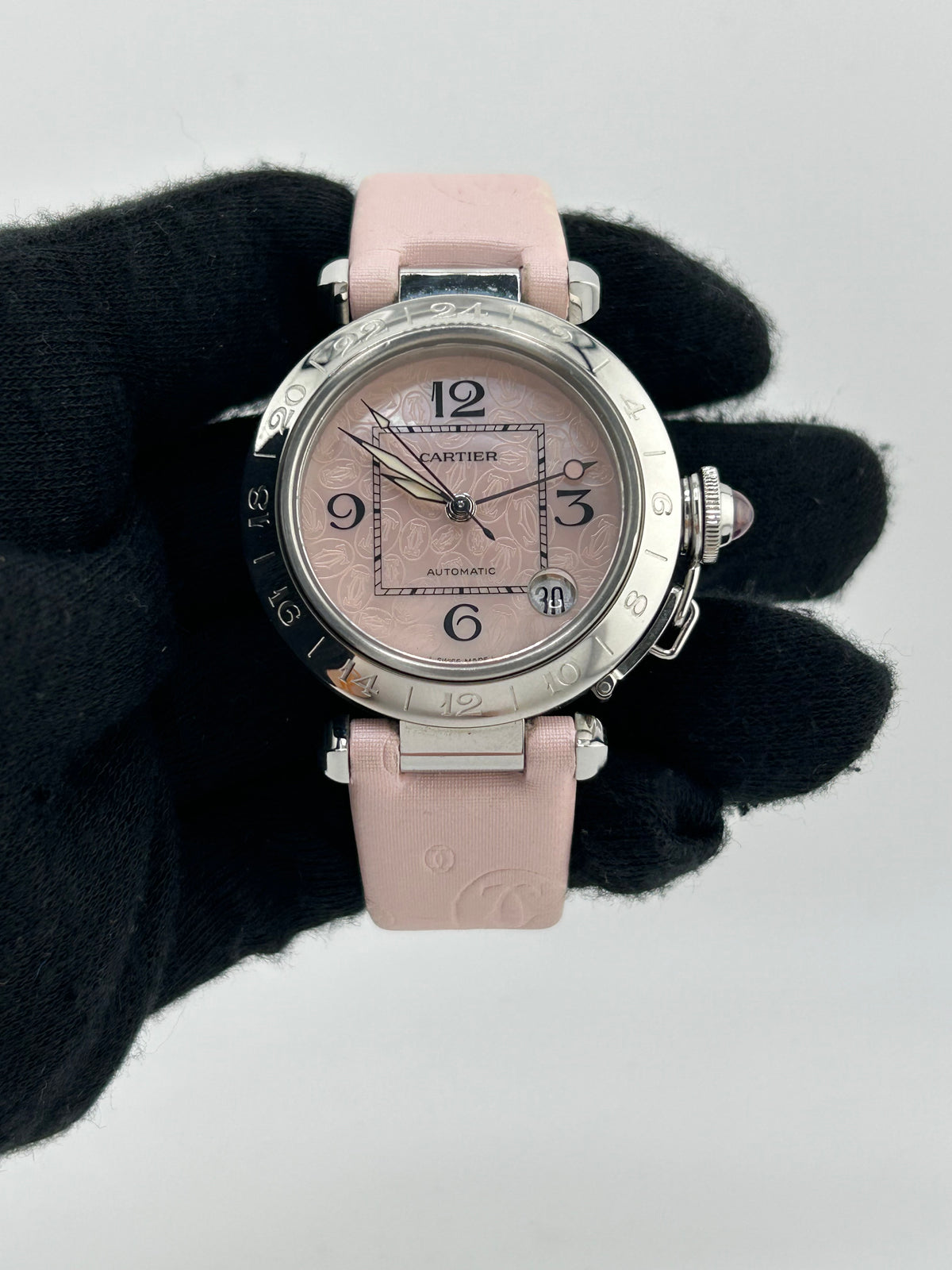 Cartier Pasha de Cartier Pink Mop Dial on Nylon Fabric Ref. W3107099 — view 2