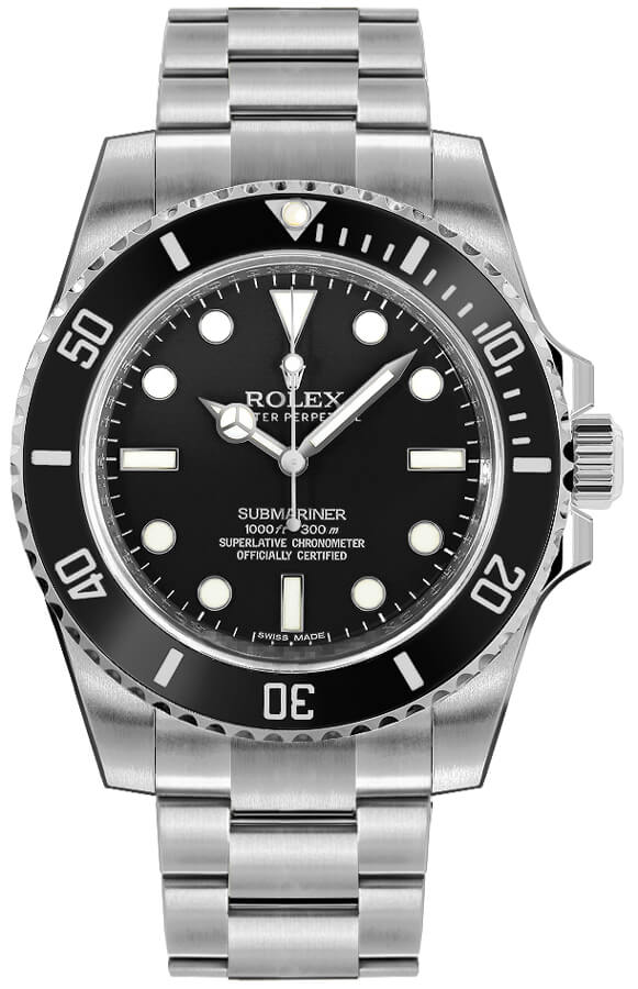 Rolex Submariner No-Date Black Dial on Oyster Ref. 114060 Card 2019