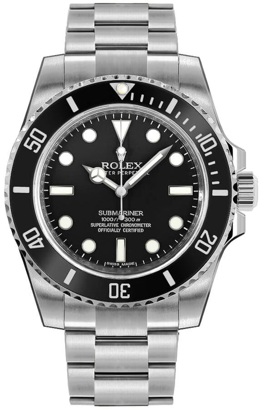 Rolex Submariner No-Date Black Dial on Oyster Ref. 114060 Card 2019