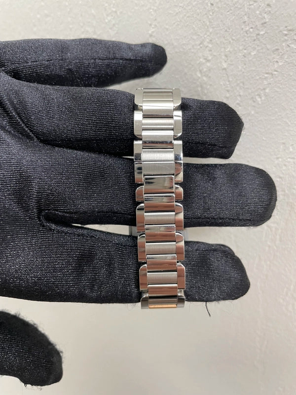 Cartier Tank Anglaise Small Silver Roman Dial on 2 Tone Ref 3485