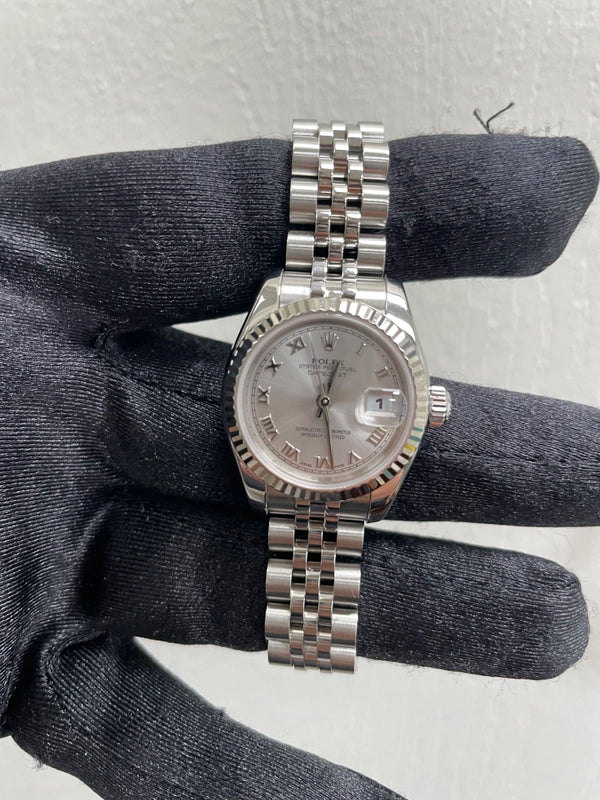 Rolex Datejust Silver Roman Dial on Jubilee Ref 179174