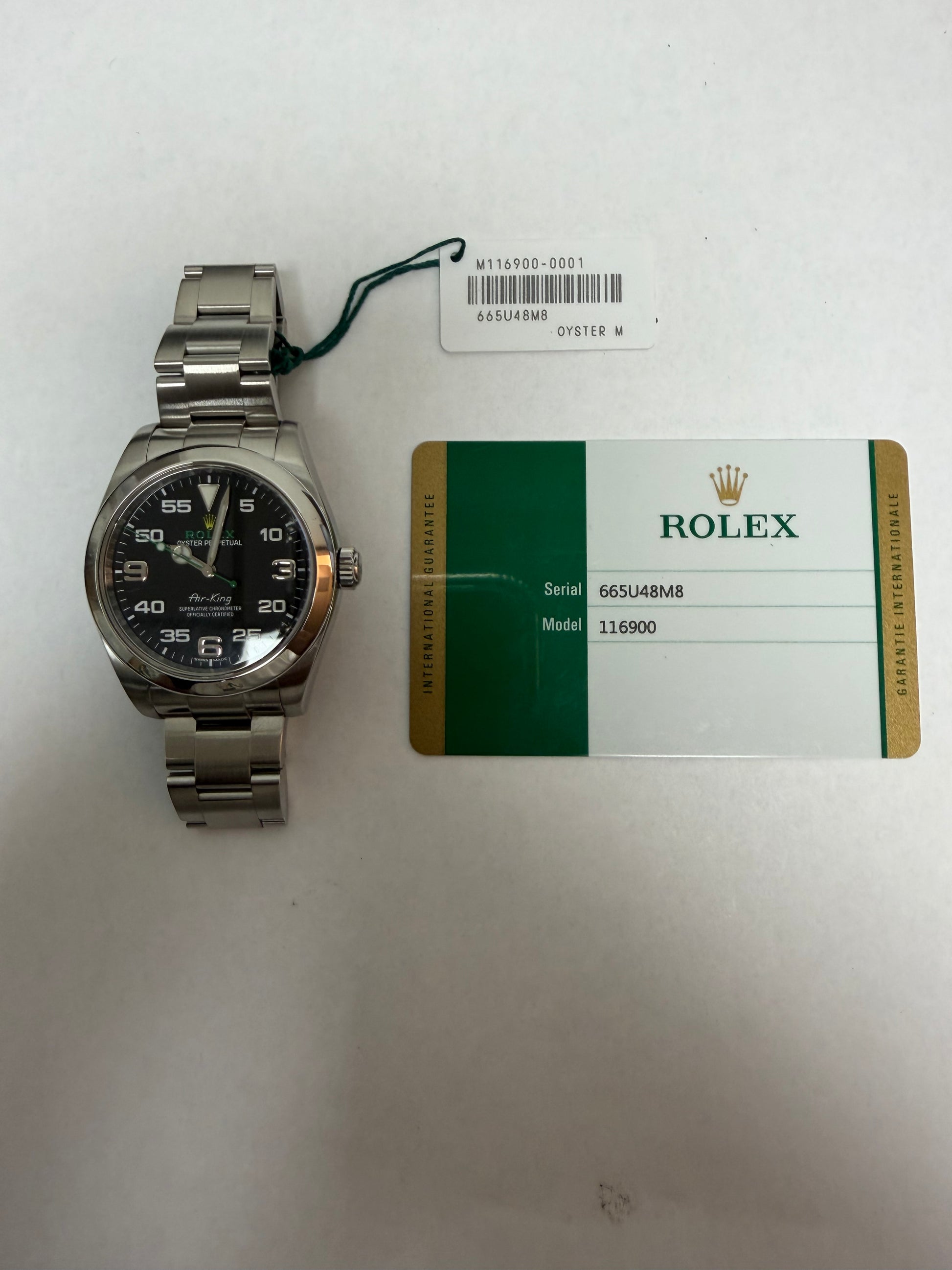 Rolex Airking Black Dial on Oyster Ref. 116900 Card 2019 — view 6