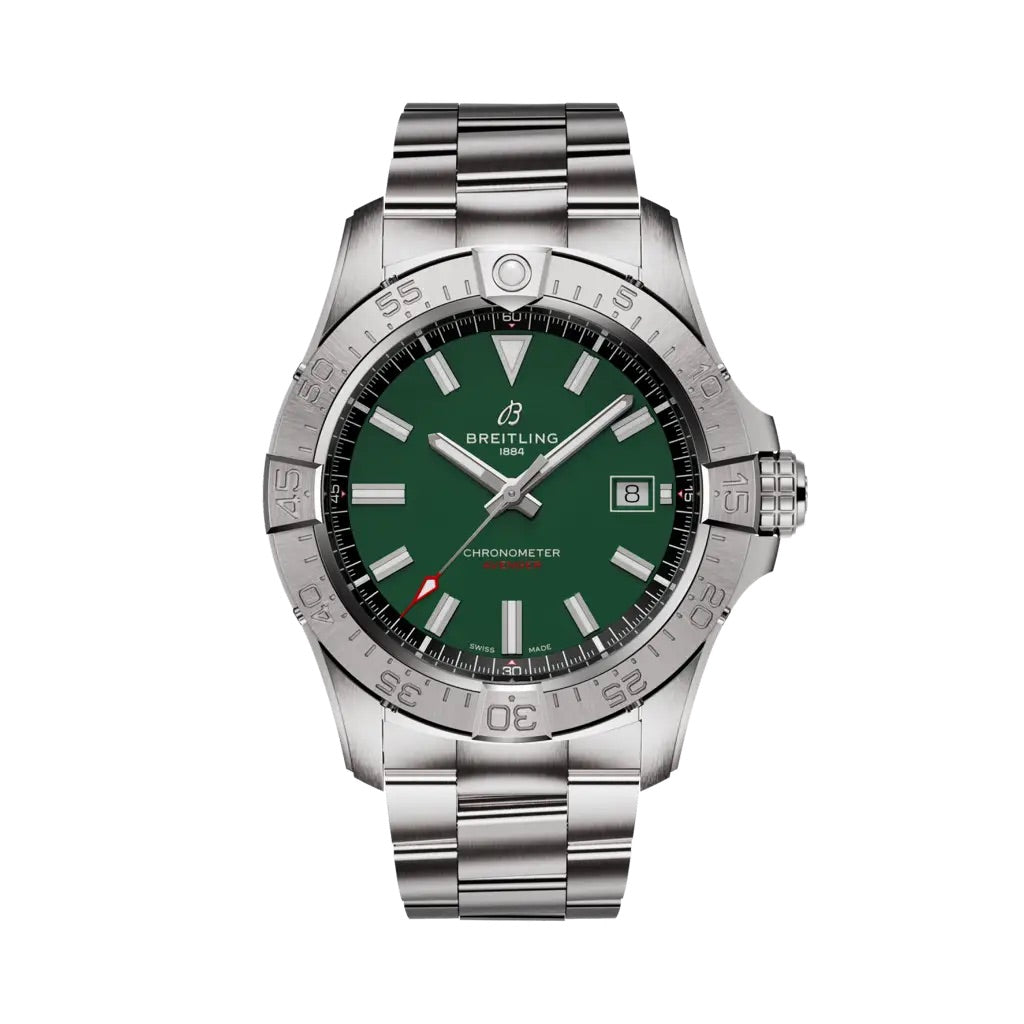 Breitling Avenger Automatic Green Dial on Stainless Steel Bracelet Ref. A17328101L1A1 Card 2026