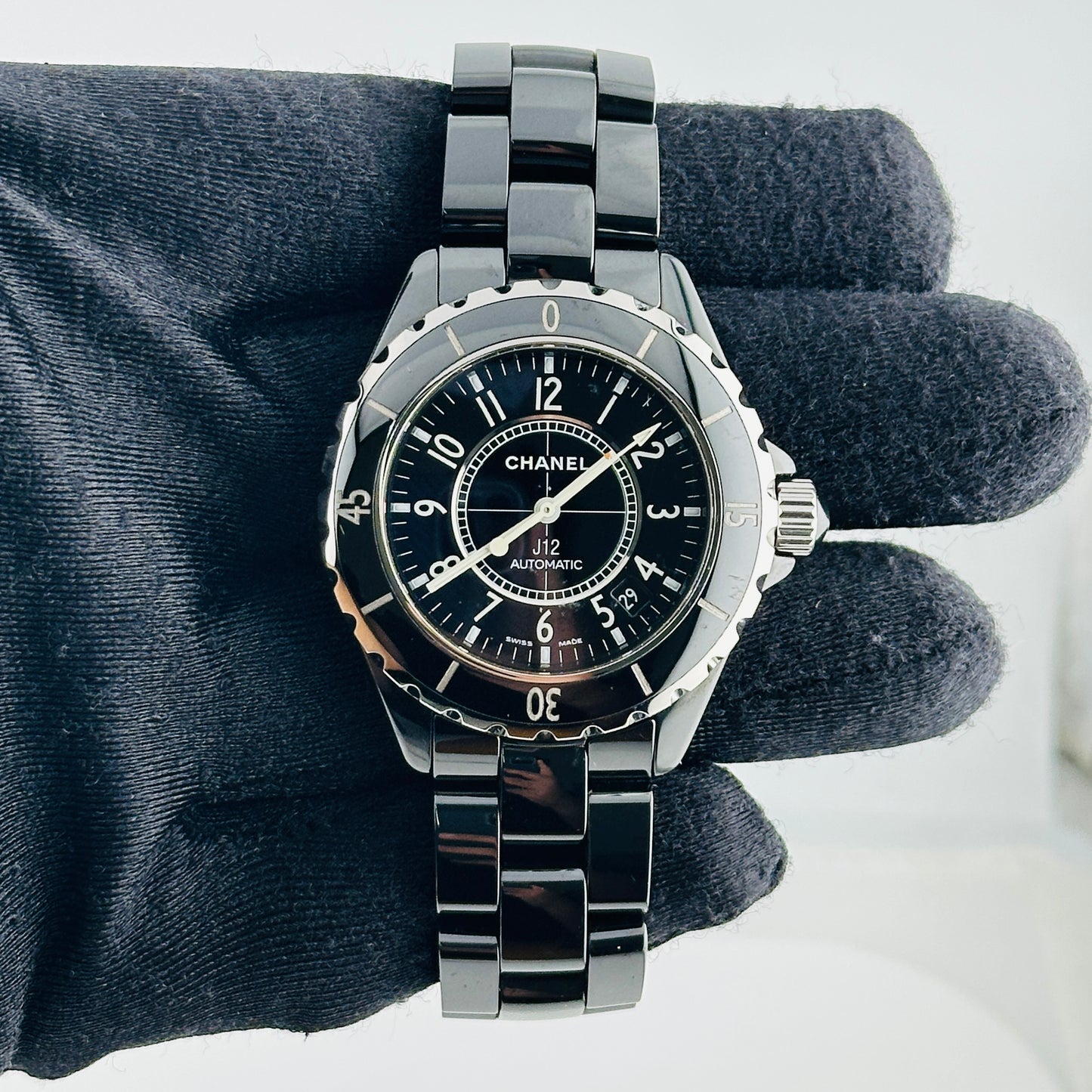 Chanel J12 Black Dial on Ceramic Bracelet Ref. H0685 — view 2