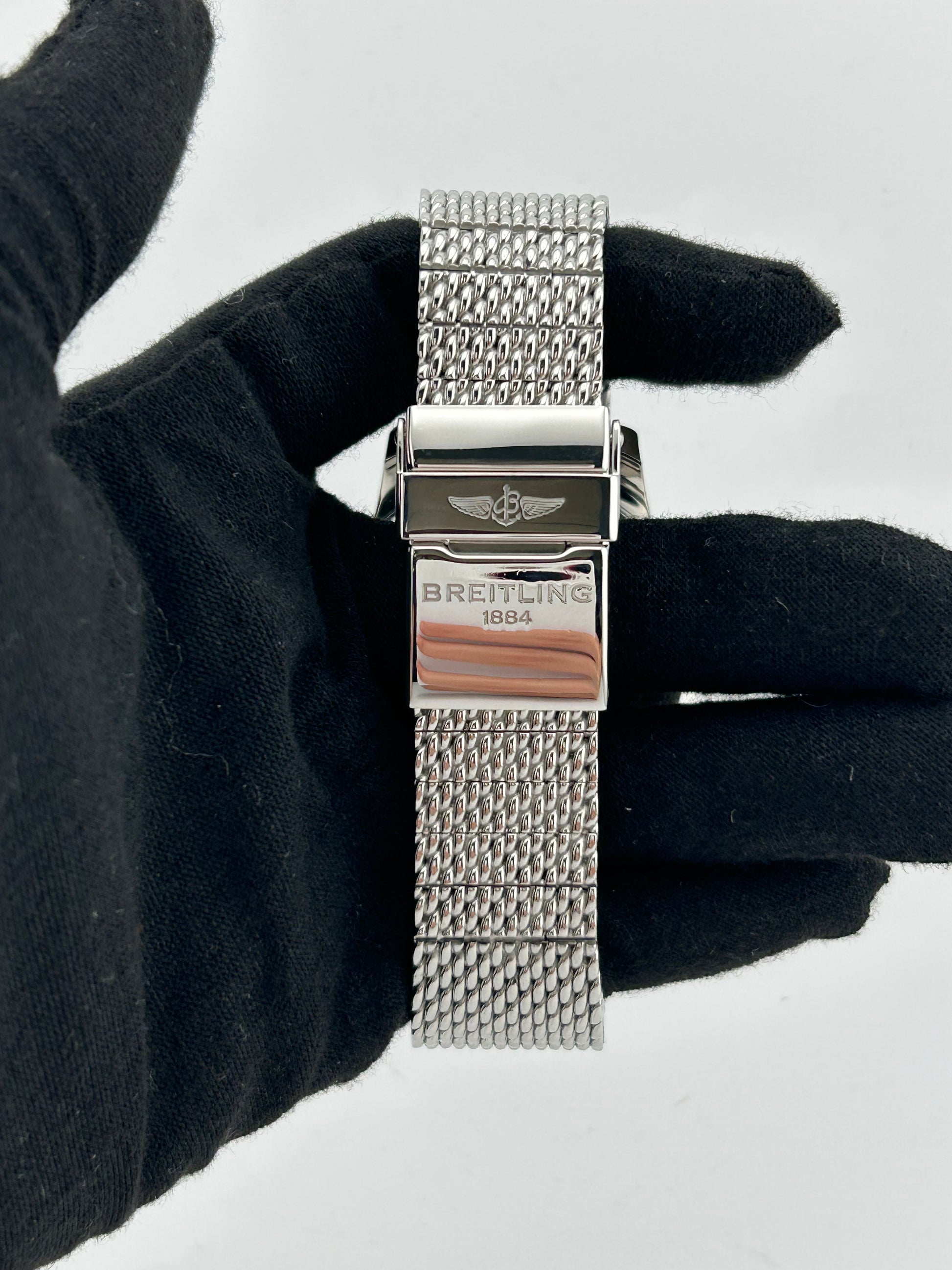 Breitling Transocean Chronograph Mercury Silver Dial on Stainless Steel Bracelet Ref. AB015412 Card 2015 — view 4
