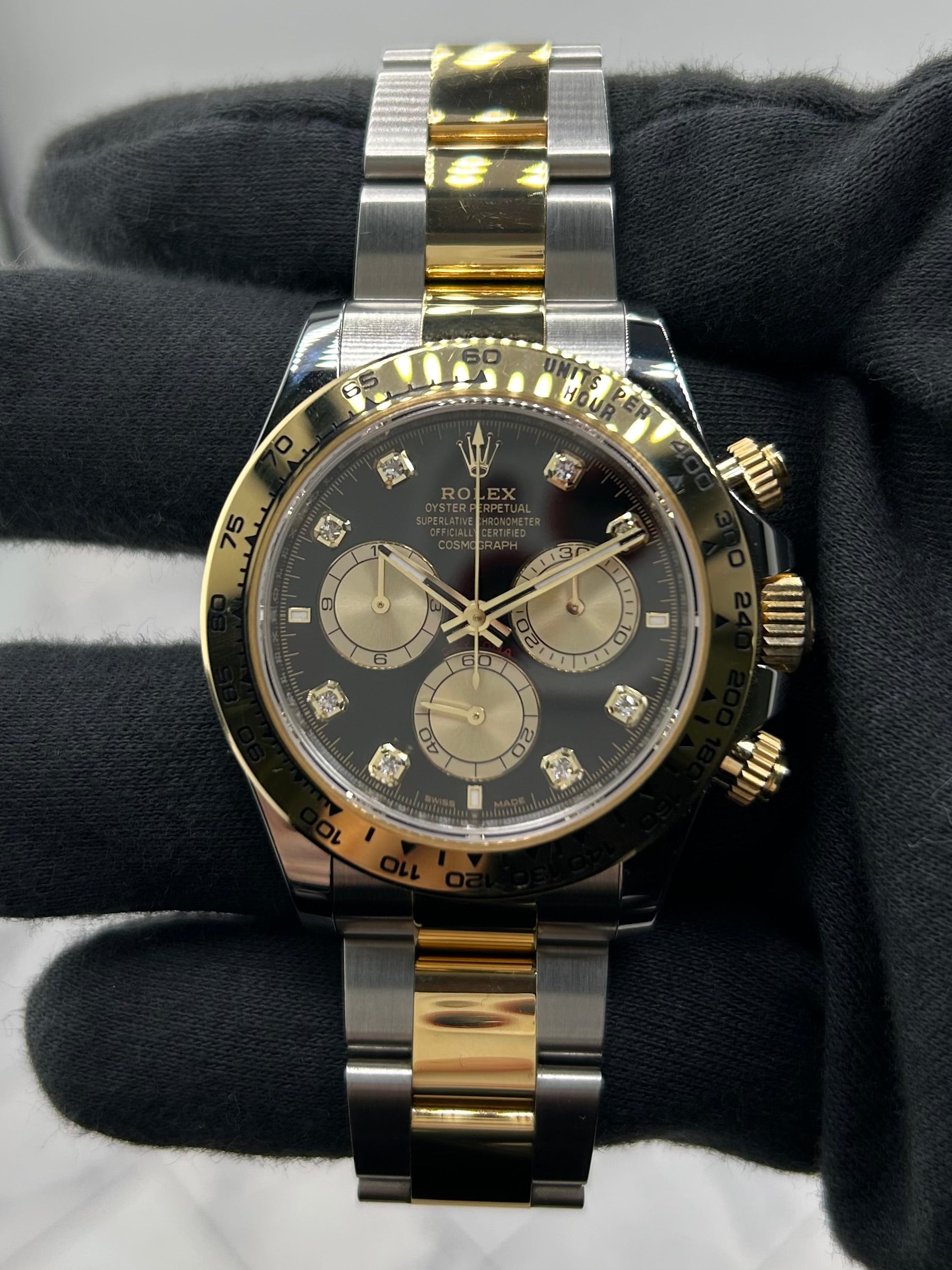 Rolex Daytona Black And Golden Diamond Dial on Oyster Ref. 126503 Card 2025 — view 2