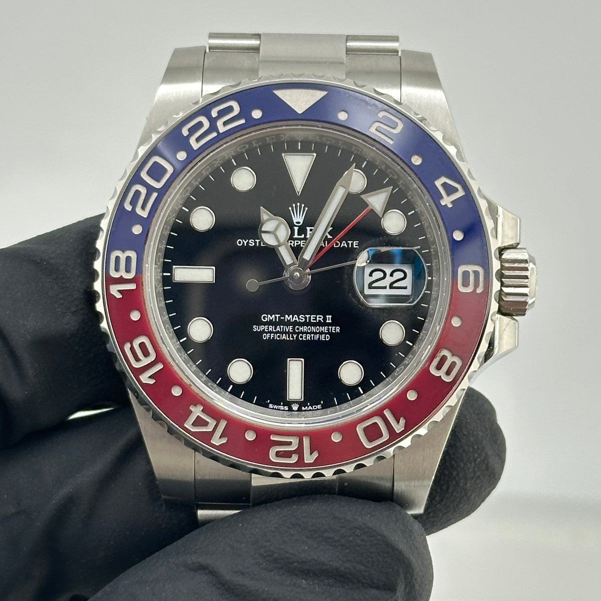 Rolex GMT-Master II Black Dial on Oyster Ref. 126710BLRO — view 3