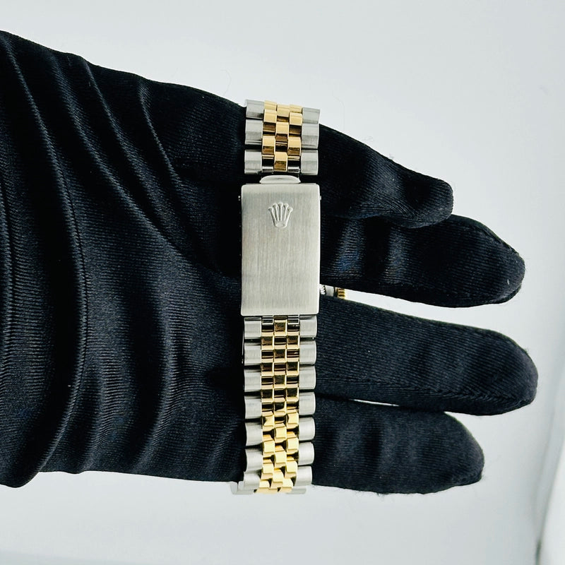 Rolex Datejust Champagne Diamond Dial on D Link Jubilee Ref 16233 with Papers 1990