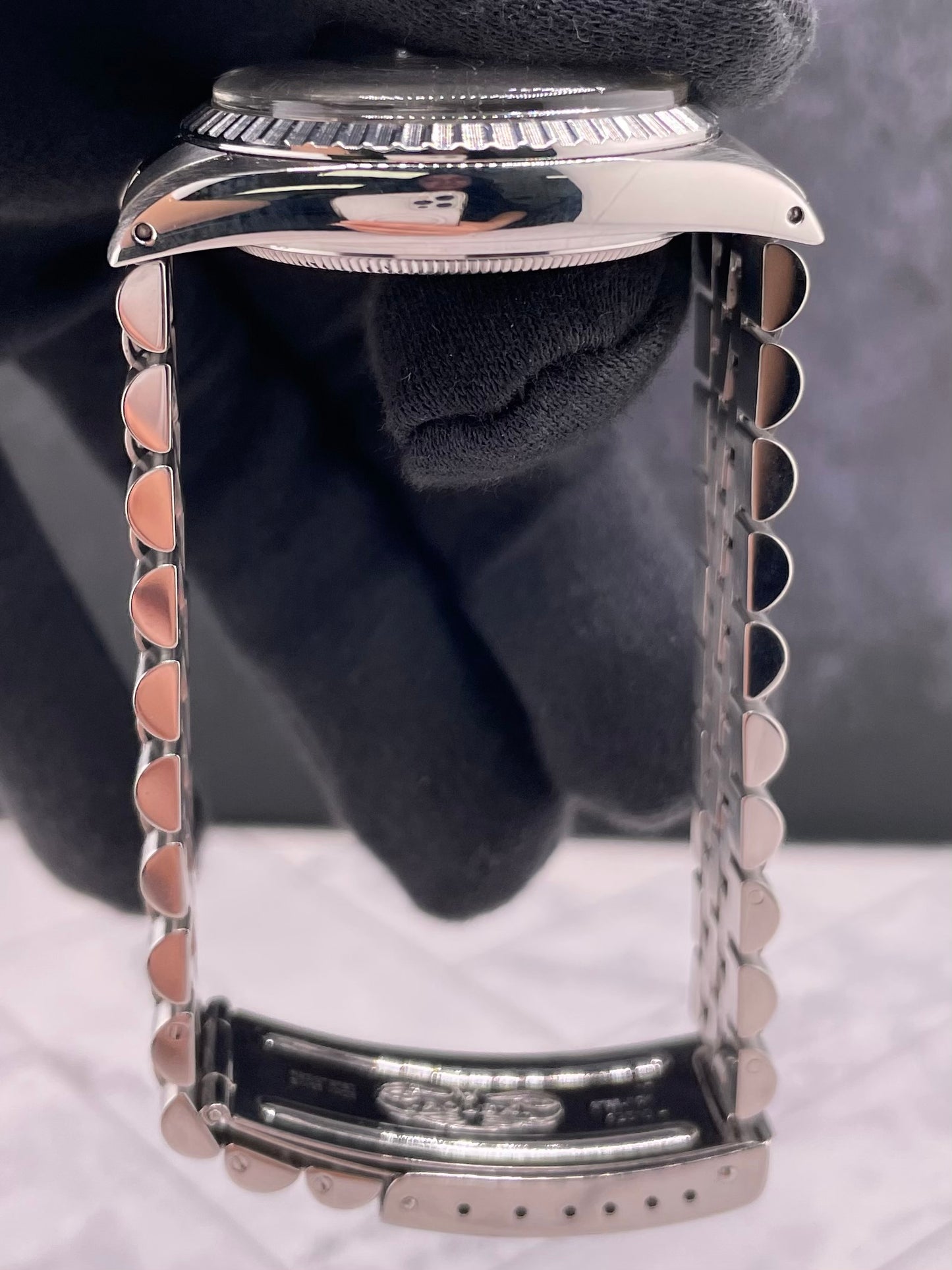 Rolex Datejust Silver Stick Dial on D Link Jubilee Ref. 1603 1979 — view 6
