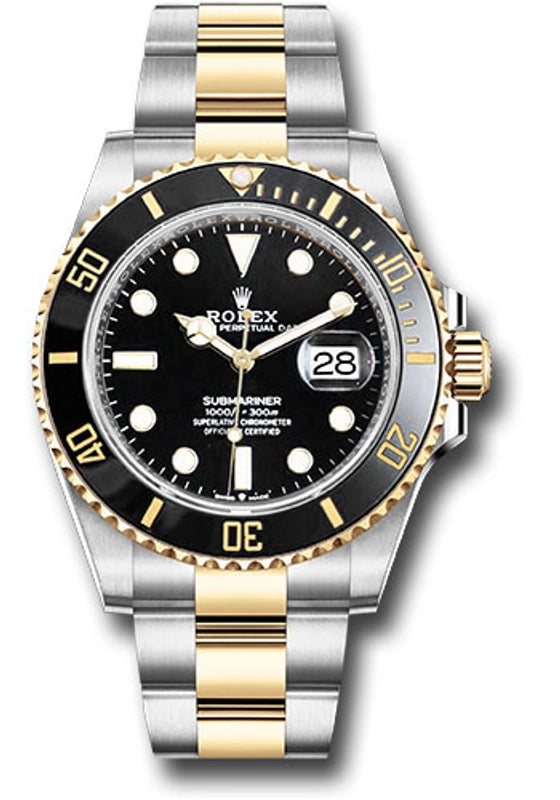Rolex Submariner Black Dial on Oyster Ref 126613LN with New Style Card Green 2021