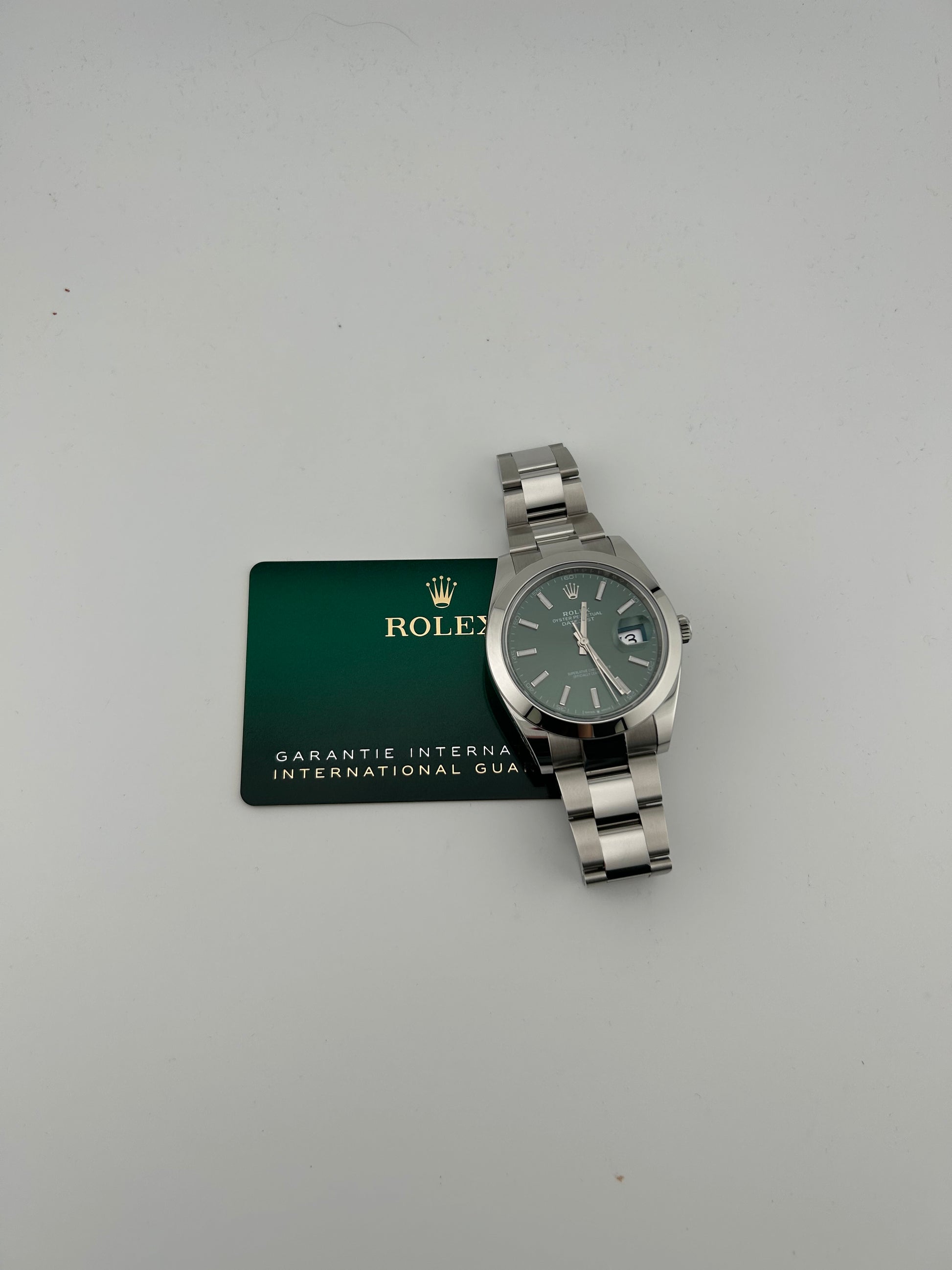 Rolex Datejust 41 Mint Green Index Dial on Jubilee Ref. 126300 Card 2025 — view 7