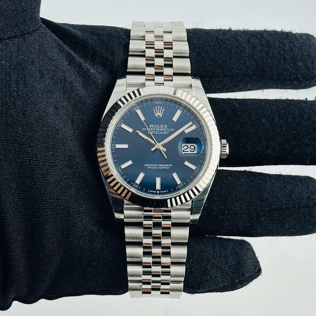 Rolex Datejust Blue Dial on D Link Jubilee Bracelet Ref. 126334 Complete 2026