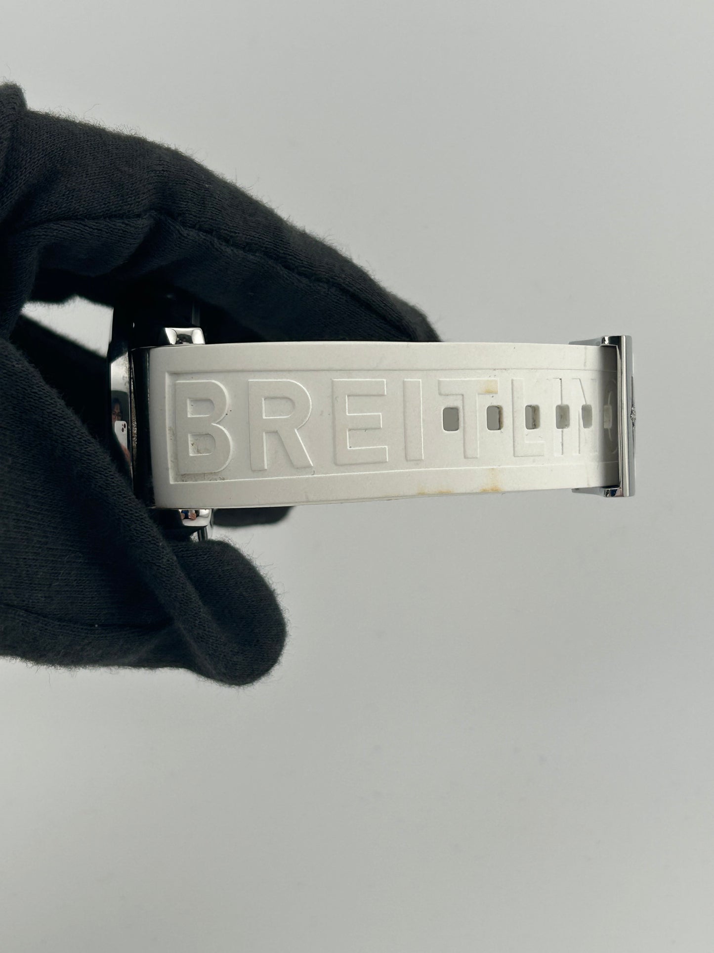 Breitling Galactic Unitime Black Dial on Rubber Strap Ref. WB3510 Complete — view 5
