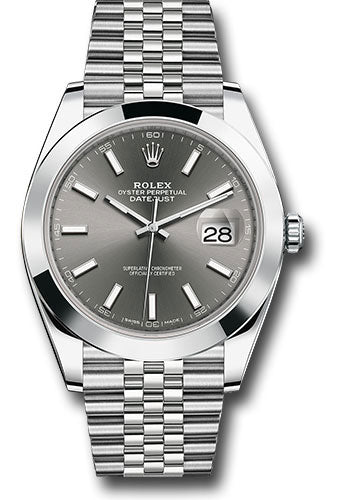 Rolex Datejust 41 Dark Rhodium Dial on Jubilee Ref. 126300 Card 2019