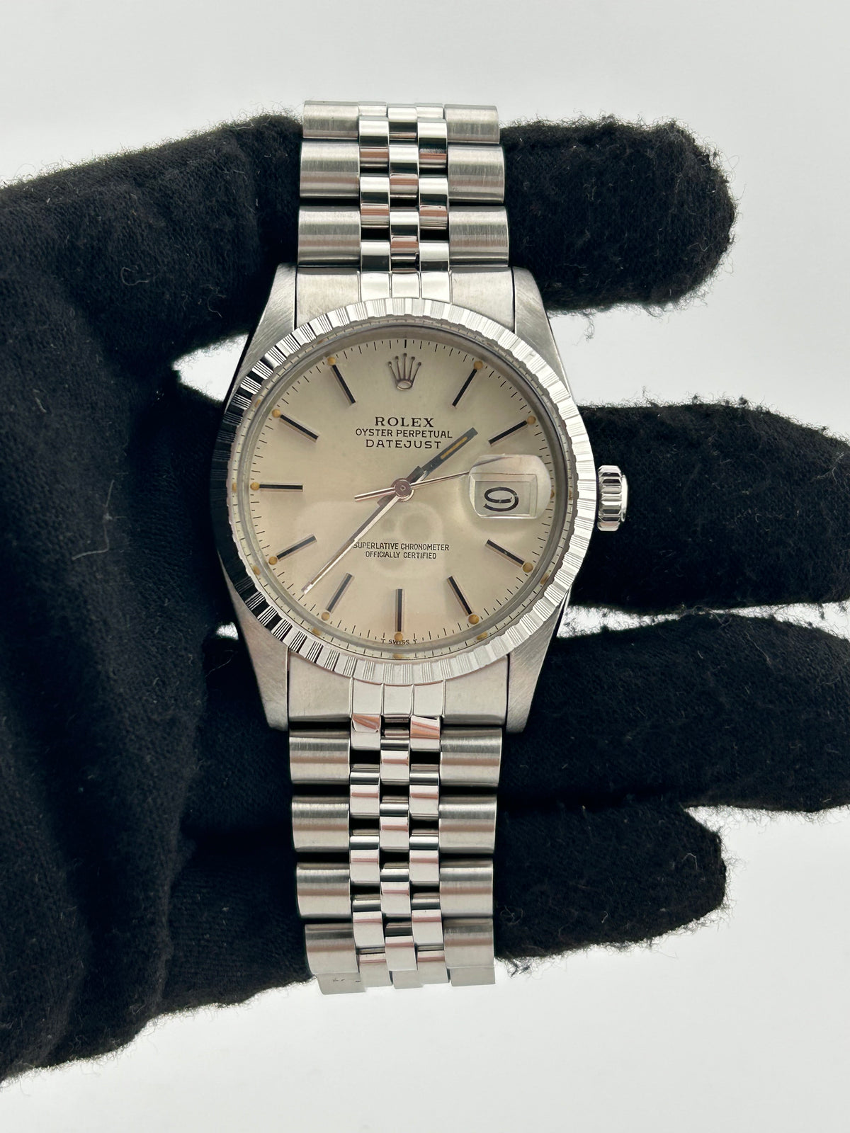 Rolex Datejust 36 Silver Stick Dial on Jubilee Ref. 16030 1981 — view 2