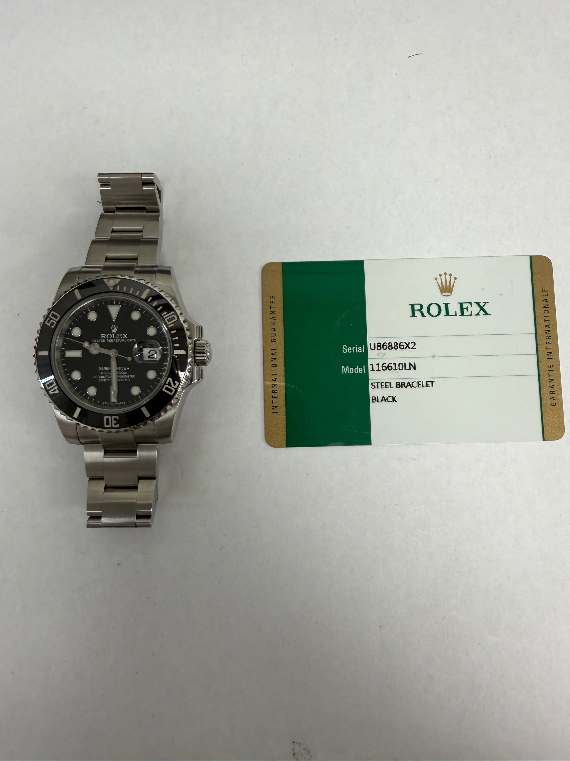 Rolex Submariner Black Dial on Oyster Ref. 116610LN Card 2016 — view 7