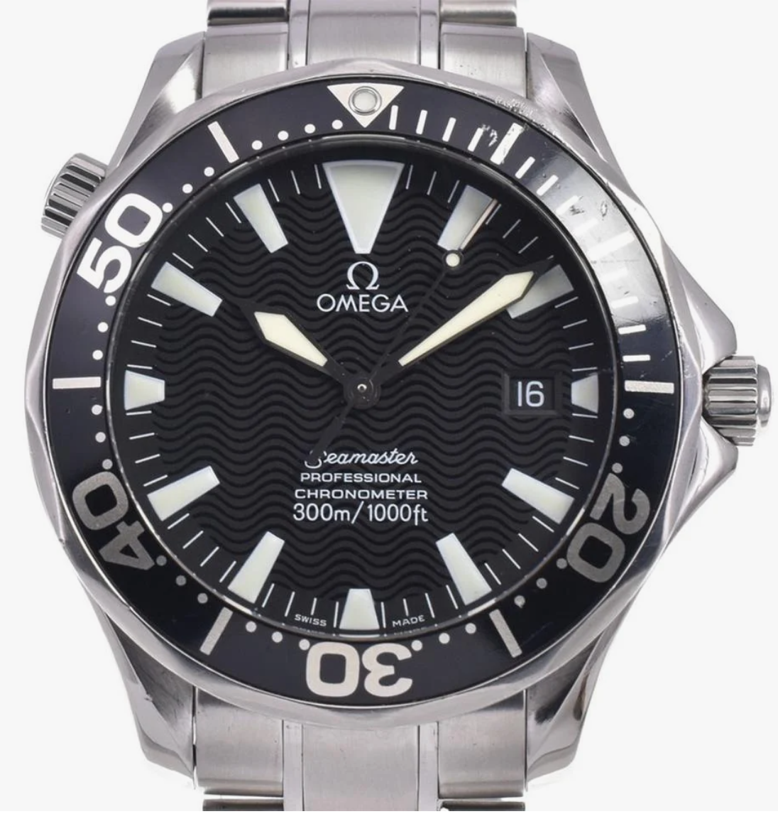 Omega Seamaster Diver 300 M Black Dial on Stainless Steel Bracelet Ref. 2254.5