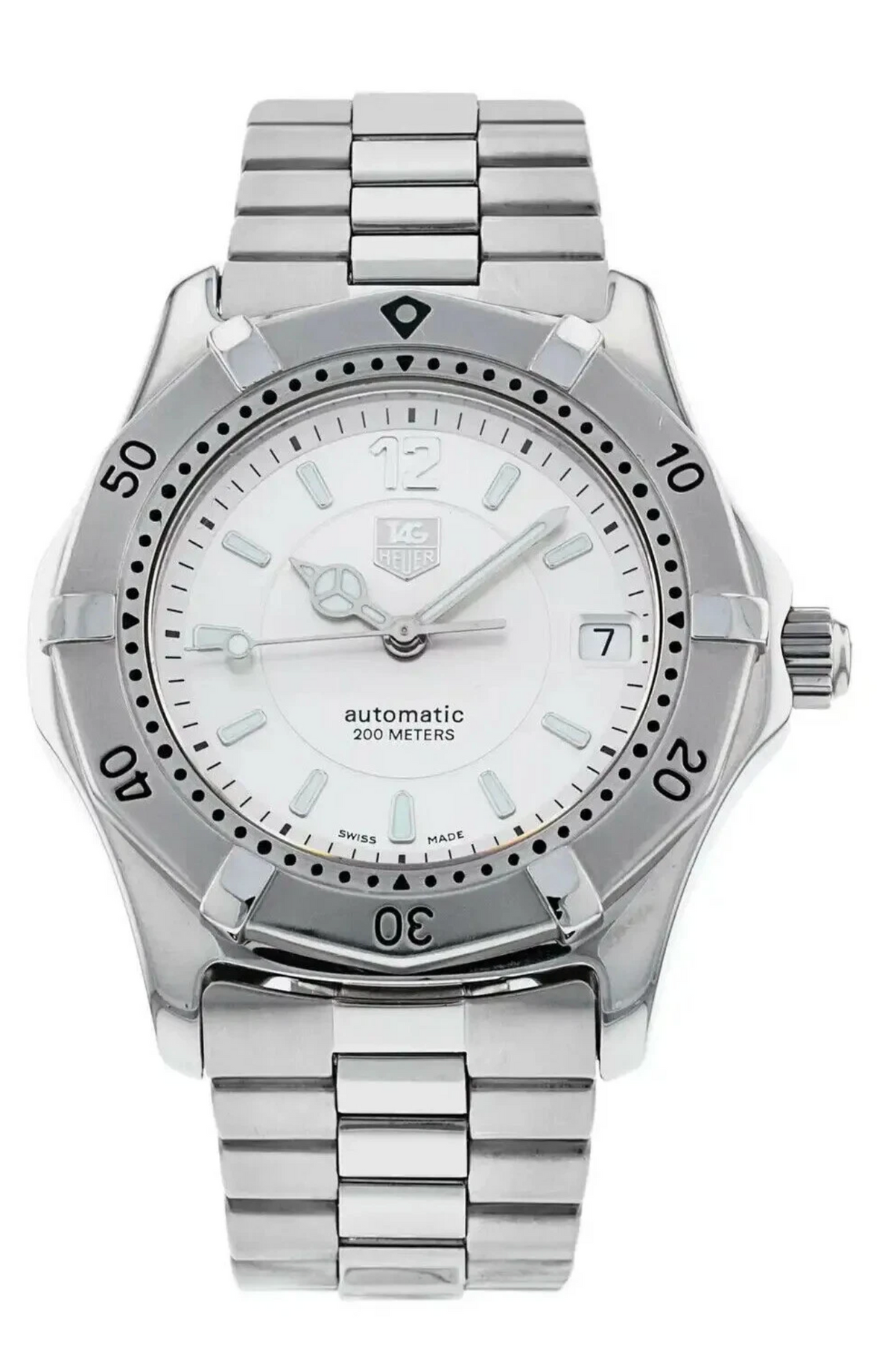 Tag Heuer Aquaracer Silver Dial on Stainless Steel Bracelet Ref. WK2116.BA0311 Card 1998