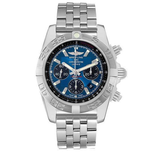 Breitling Chronomat Blue Dial on Stainless Steel Bracelet Ref. AB011012 Papers 2012